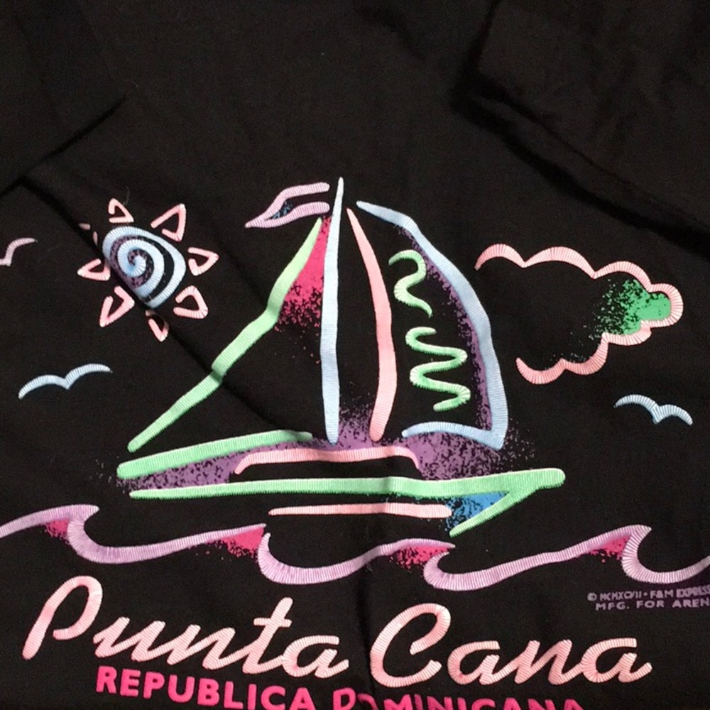 EUC,BLACK XL MENS TEE, SHORT SLEEVE,HEAVY COTTON,Size XL, WORN ONCE ON VACATION